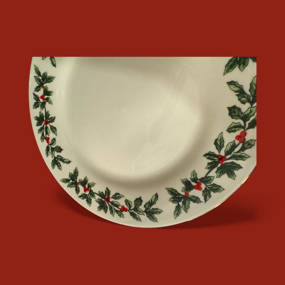Baum Bros Holly Collection 20pc Dinnerware Set- 4 Complete 5pc Place Settings - Picture 6 of 12